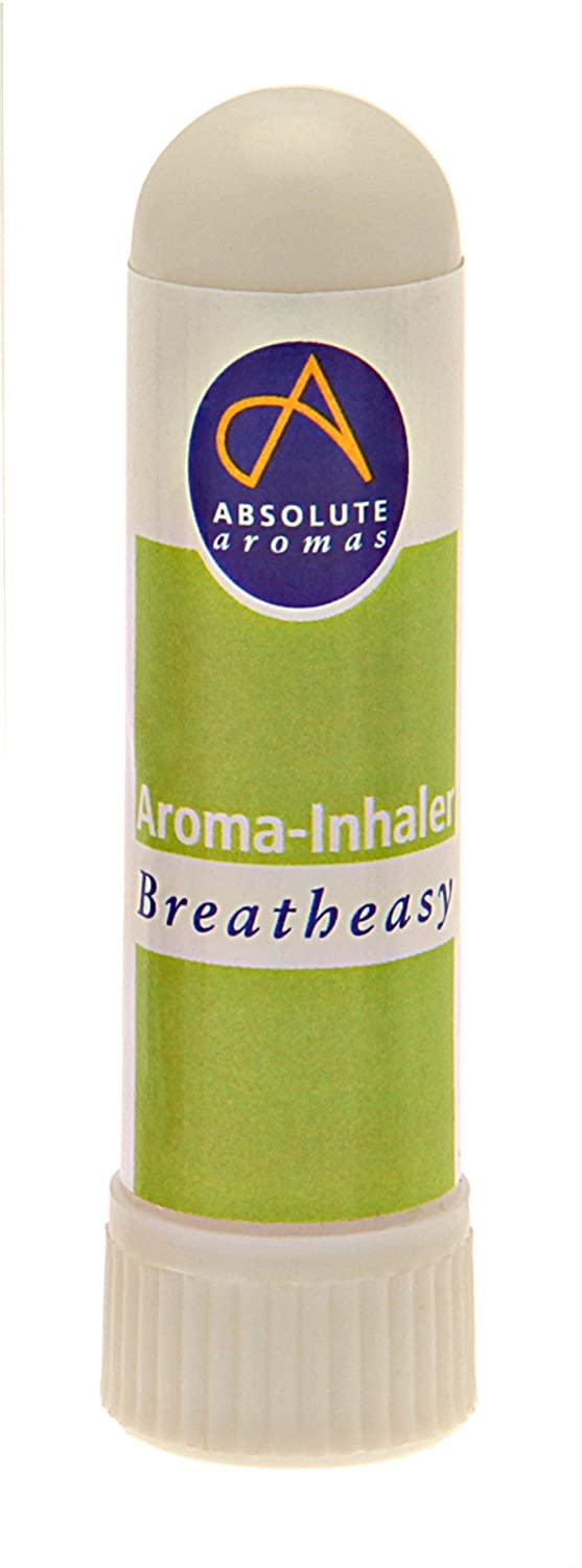 Absolute Aromas Breatheasy Aroma Inhaler with 100% Pure, Natural Essential Oils, Eucalyptus, Tea Tree, Cajeput and Ravensara