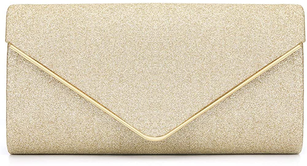 Fioeyr Women Clutch Bag Elegant Sequins Evening Clutch Purse Envelope Chain Shoulder Bags Sparkly Evening Bridal Prom Party Handbag Purse - Image 2