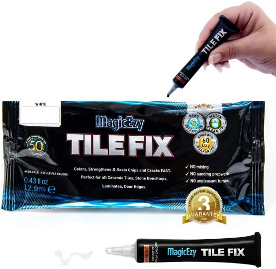 MagicEzy Tile Fix - Professionally and Easily Touch-Up Cracks Less Than 1 mm on Your Floor and Wall Tiles, Porcelain and Ceramic Surfaces (Beige)