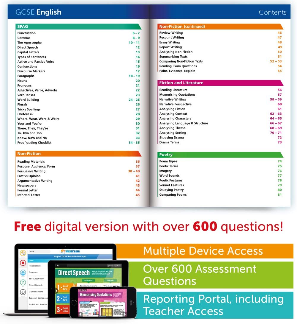 Daydream Education GCSE English, The Pocket-Sized Maths Revision Guide - Image 2