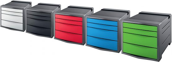 Rexel Choices, 2115610, 4 Drawer Cabinet, A4, Red - Image 2