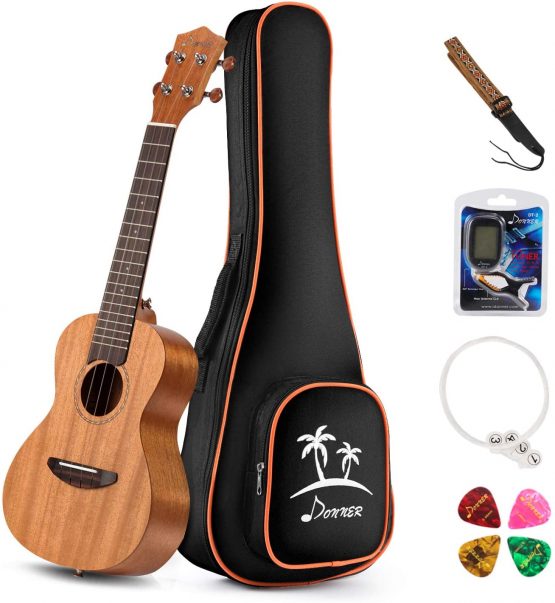 Donner Tenor Ukulele Beginner Kit Ukulele 26 inch Starter Kit Mahogany Child Adult Hawaii Guitar Ukelele with Online Lesson (DUT-100)