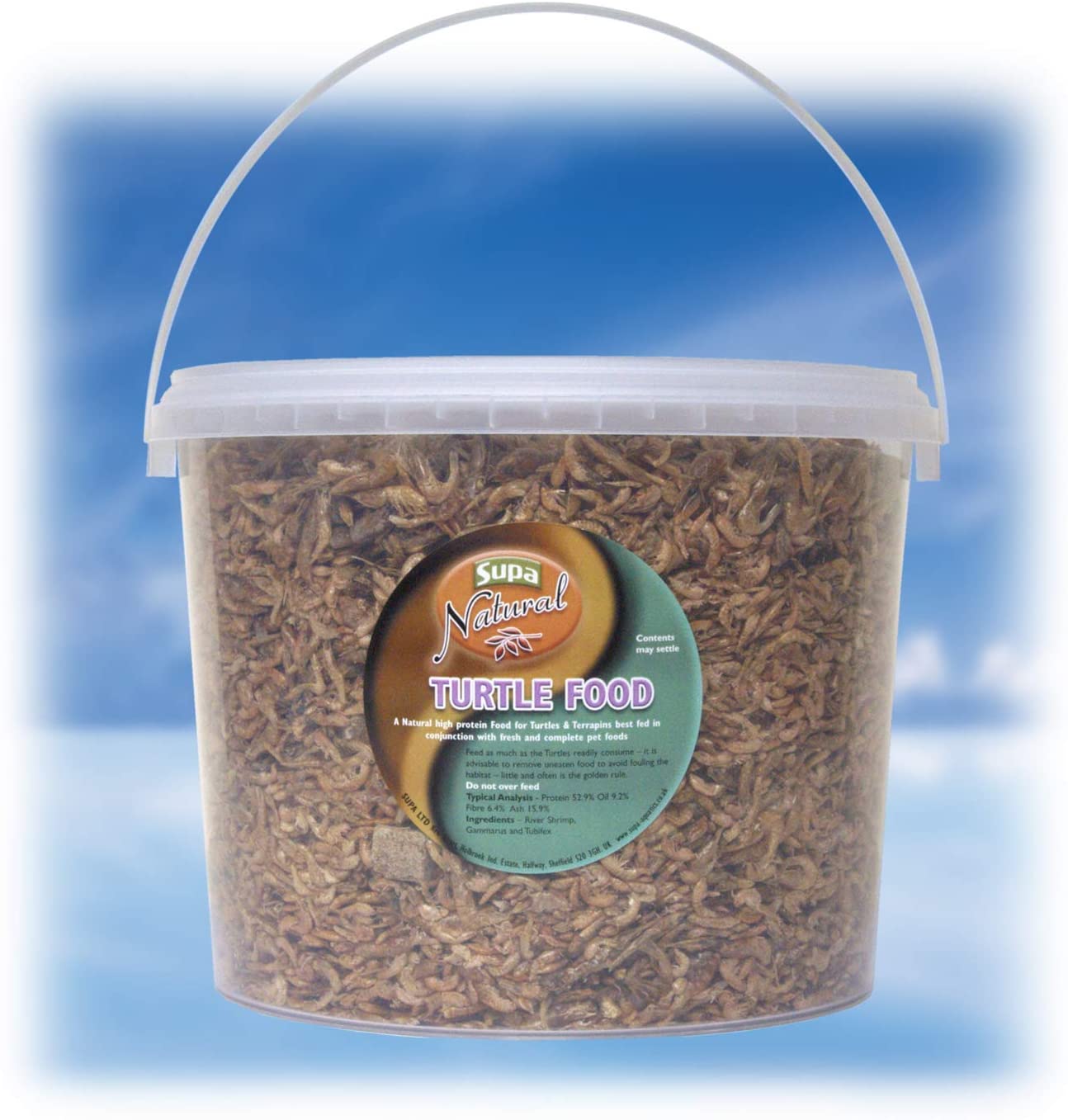 Supa Natural Turtle & Terrapins Food, 3 Litre Bucket, White & Pink - Image 2