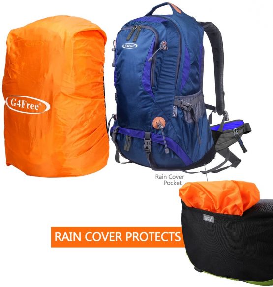 G4Free 50L Rucksack Hiking Backpack Mountaineering Bag Waterproof Travel Camping Trekking Daypack Outdoor Sports Backpack with Rain Cover for Men Women - Image 2