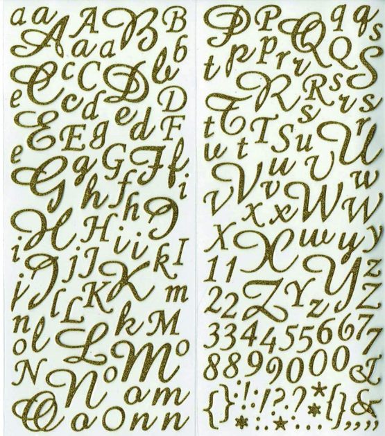 Artemio Glitter Alphabet, Gold 11004050 - Image 2