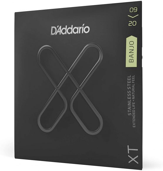 D'Addario XTJ0920, XT Banjo Guitar Strings Nickel Plated Steel, Light, 09-20