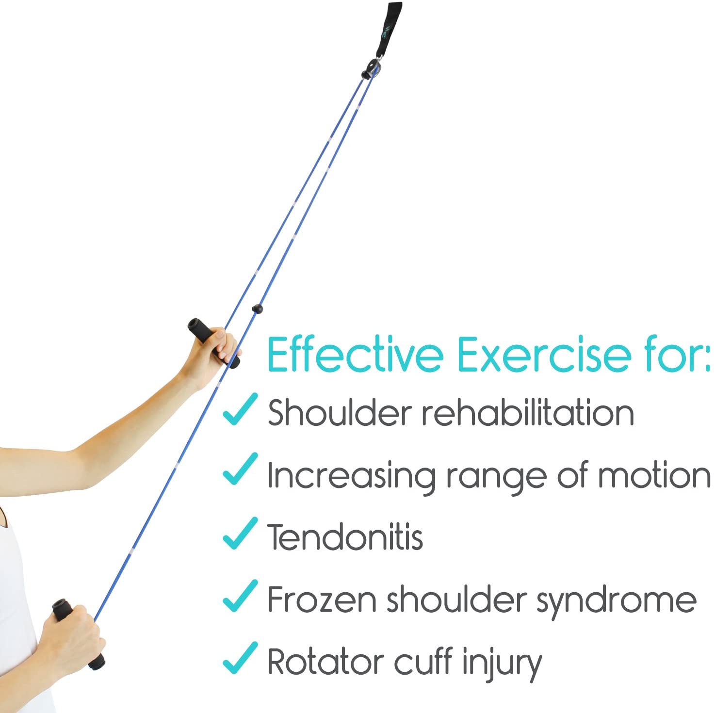 Rotating Shoulder Exercise Rope Vive Shoulder Pulley – Over Door Physiotherapy Rehab Rope Exerciser for ...