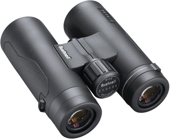 Bushnell Engage 8x42mm all purpose binocular. BEN842. Pouch and strap included. High quality Dielectric prism coatings with 92% light transmission. Bak-4 roof prisms - Image 3