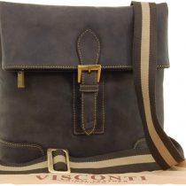 VISCONTI - Slim Messenger Bag A5 - Hunter Leather -Flap Over Cross Body Shoulder Bag - 16058 - Oil Brown