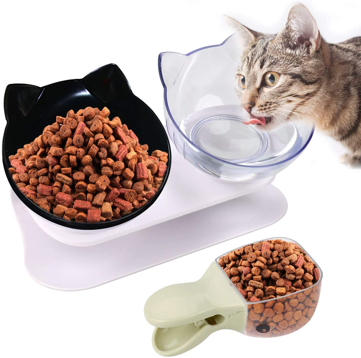 Legendog Cat Bowls, Cat Food Bowls Cat Bowls Tilted/Double Cat Bowl ...