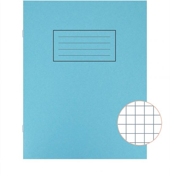 Silvine Exercise Book 7mm Squares 229x178mm Blue (Pack of 10)