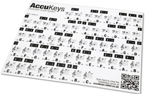 AccuKeys Keyboard & Piano Note Guide Stickers
