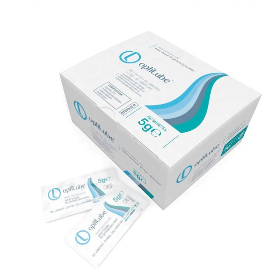 OptiLube Sachets (5g x150) - Sterile Lubricating Jelly in Sachets, Water Soluble with Easy Tear Packaging (5g Sachet - Box of 150)