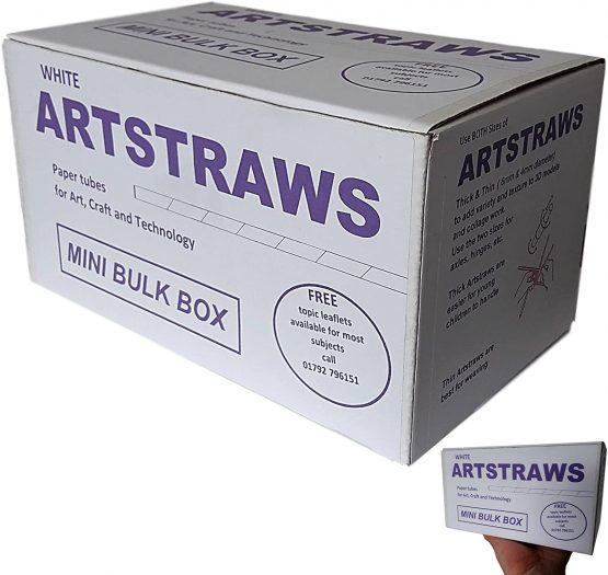 Amazing Arts and Crafts Artstraws WHITE PAPER STRAWS SCHOOL PACK ART STRAWS 6mm - Image 3