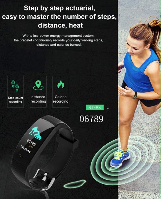 Fitness Trackers,Fitness watch with Heart Rate Monitor Waterproof IP68