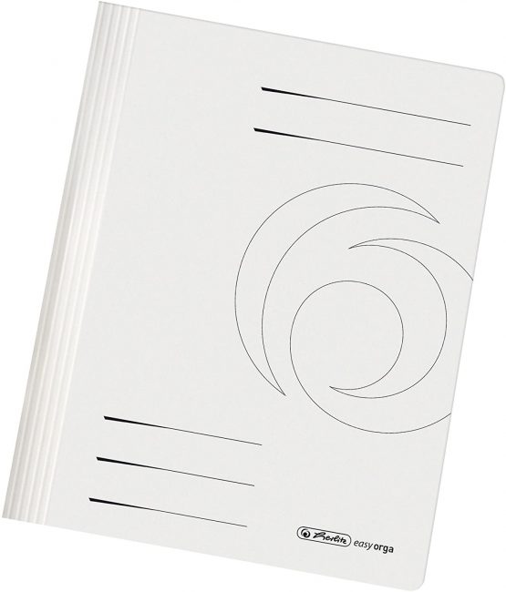 Herlitz A4 Manilla Folded Flat File - White (Pack of 10)