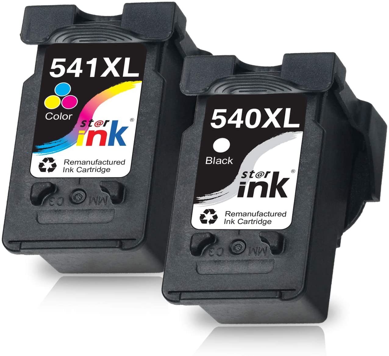 540XL 541XL Ink Cartridges Twin Pack High Yield Replacement for Canon 540 541 Ink Cartridges