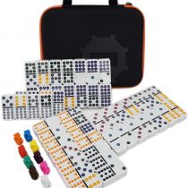Kalolary Mexican Train Dominoes Game,91 Pieces Double 12 Color Dominoes Set with Instruction Booklet and Score Pads