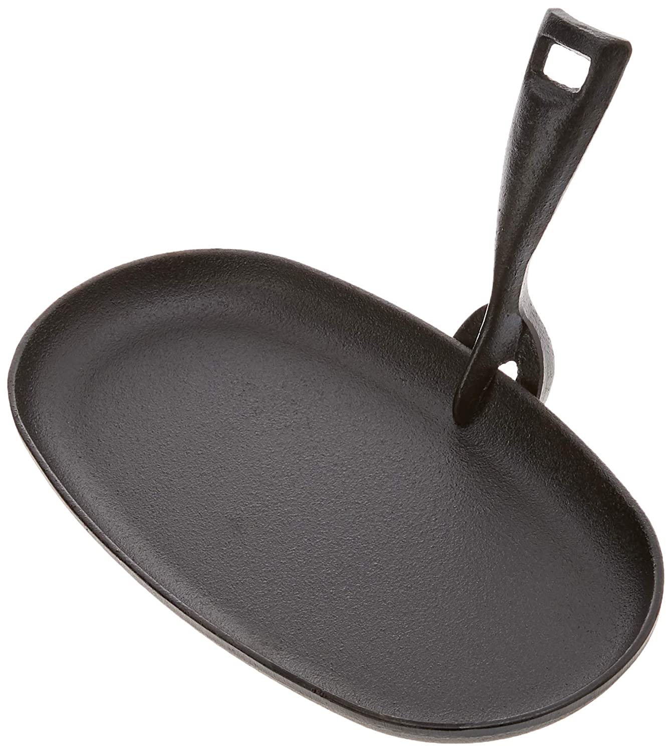 Olympia Cast Iron Oval Sizzler with Wooden Stand 240mm, Black & Brown, Size: 240(W) x140(D) mm, Non Stick Dish When Seasoned - Image 2