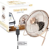 Usb small fan Mini Silent cooling Fan for Laptop PC Plug and Play edition with 360 Rotation - Aluminum 6 inch