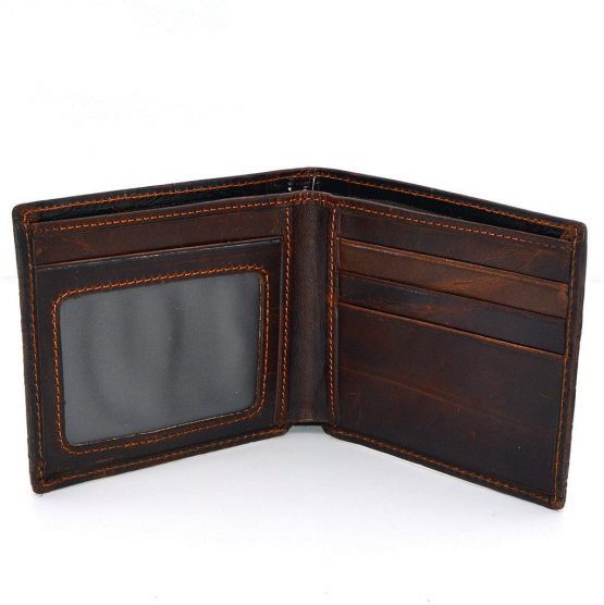 Mens Brown Wallet with Card Holder Dragon horizontal - Image 3