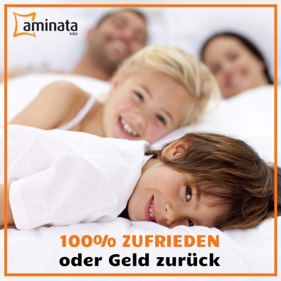 Aminata kids Knight bed linen 135 x 200 cm + 80 x 80 cm made of cotton with zip, our children's bed linen with knight's castle motif is soft and cuddly - Image 4