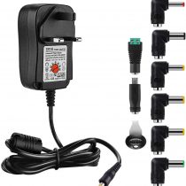 EFISH International Power Adapters Multifunctional Portable Power Transformers (Included USB),AC Supply Adapter 100-240V to DC 3V/4.5V/5V/6V/7.5V/9V/12V-MAX 2A (2000mA)+8 Different Plugs
