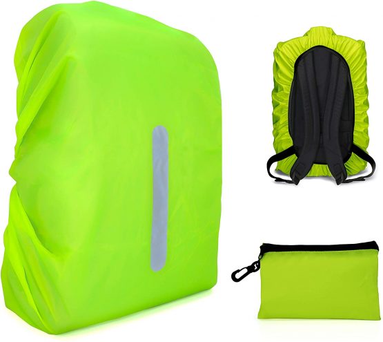 MyGadget Rainproof Backpack Cover Up to 55L - Waterproof Reflective Rain Protection for Backpacks - Traveling Trekking Outdoor Activities Bike Bicycle