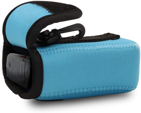 MegaGear MG703 Ultra Light Neoprene Camera Case compatible with Panasonic Lumix DC-TZ95, DC-TZ90, DMC-TZ80 - Blue - Image 2