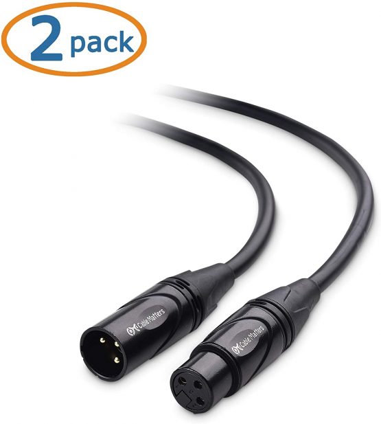 Cable Matters 2-Pack Premium XLR to XLR Microphone Cable 0.9m - Image 2