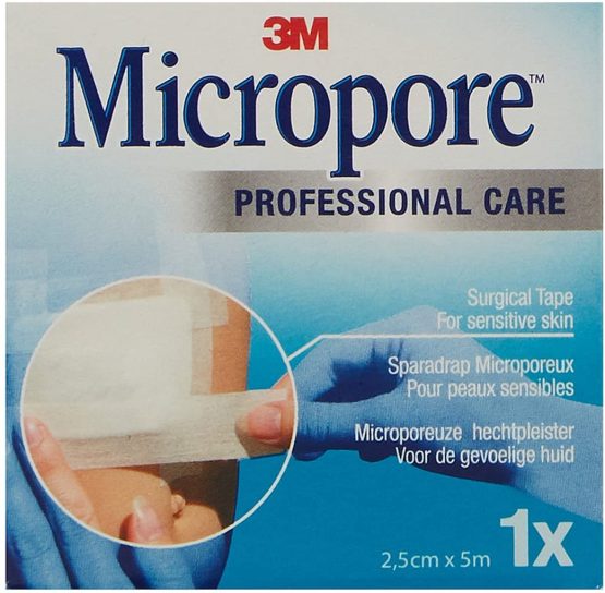 3M Micropore Surgical Tape, 2.5cm x 5m - Image 2
