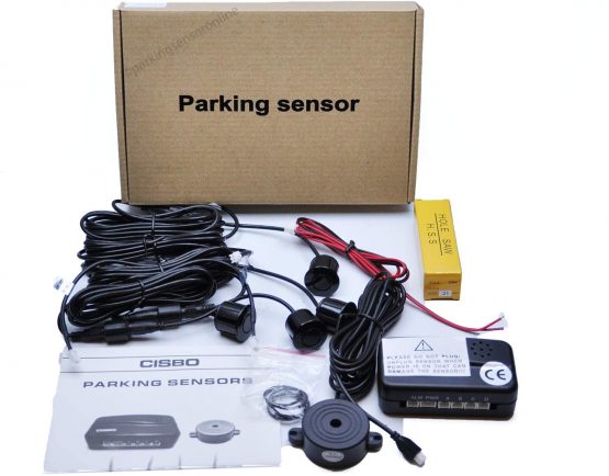 CISBO Parking Reversing Sensor Kit with 4 Sensors and Audio Buzzer in Black