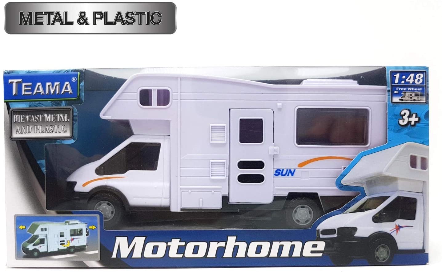 PLAYJOCS GT-4941 Camping Car Motorhome, Gold, 8.66 inches - Image 3