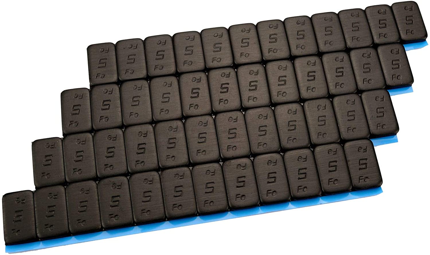 7 Wheel weights BLACK 12x5g I Stickonweights I Steel weights adhesive bars 60g I Demolition