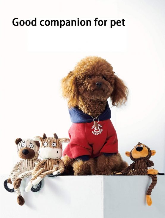 Squeaky Dog Toys Durable Dog Plush Toy Dog Puppy Chew Toys for Boredom Monkey Dog Toy Cuddly Dog Interactive Toy Dog Teething Toy Pet Play Toy for Puppy Small Medium Large Dogs Keep Your Dog Happy - Image 2