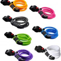 GoFriend Bike Lock High Security 5 Digit Resettable Combination Coiling Cable Lock Best for Bicycle Outdoors, 1.2mx12mm