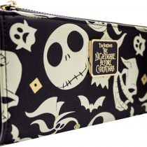 Nightmare Before Christmas Jack Oogie and Zero Coin and Card Clutch Purse Black