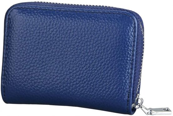 Credit Card Holders, TCHEER RFID Blocking Credit Card Wallets Soft Leather ID Business Protector Holder with 9 Slots for Men and Ladies (Black)