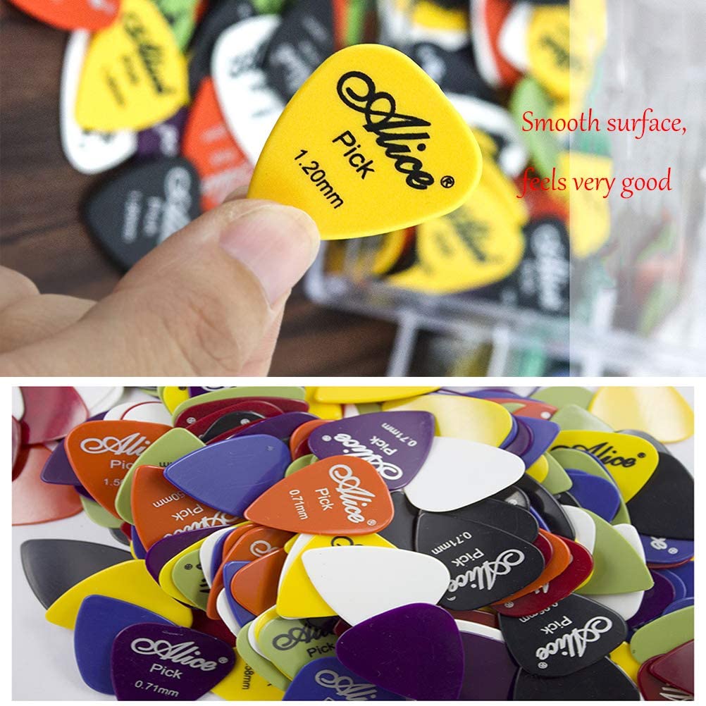 Guitar Picks,40 Pack Guitar Plectrums for Your Electric Acoustic or Bass Guitar Plectrum Pick Including 0.58mm 0.71mm 0.81mm 0.96mm 1.2mm 1.5mm - Image 3