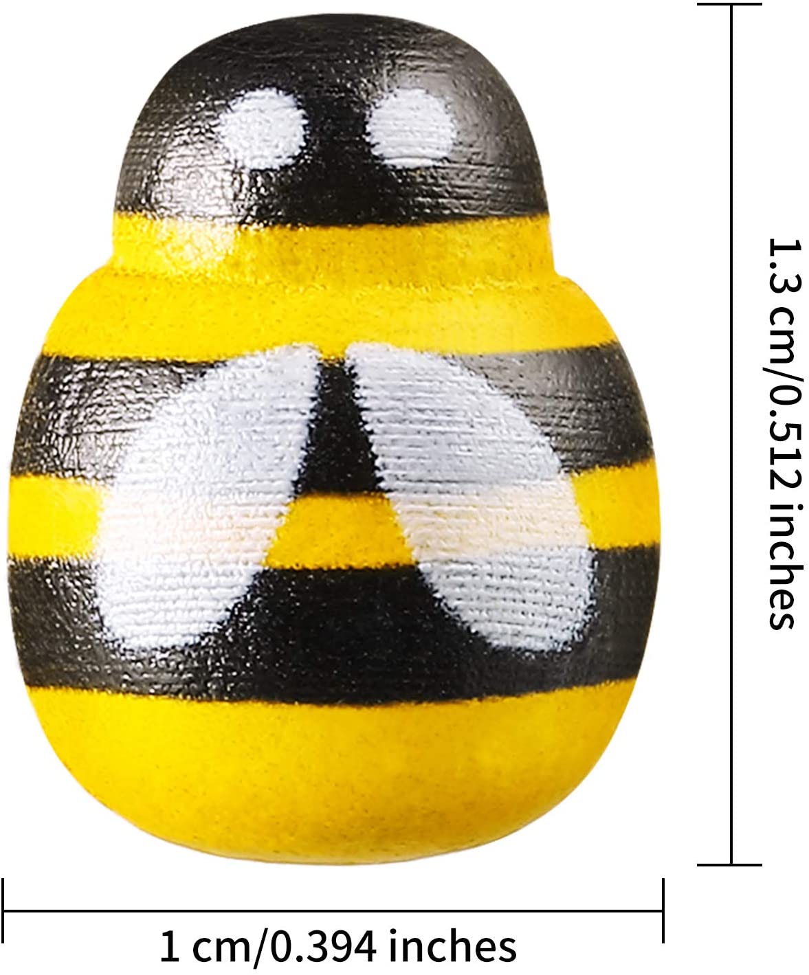 100 Pieces Tiny Wooden Bee Self Adhesive Bee Mini Wooden Bee Wooden