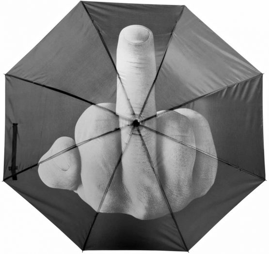Umbrella with middle finger print - Stinky finger pocket umbrella 100cm - The Original! - Image 3