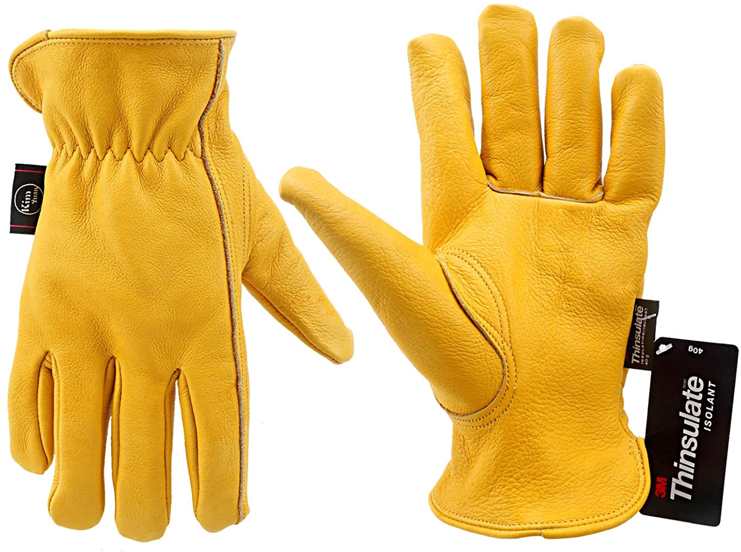 KIM YUAN Winter Warm Work Gloves 3M Thinsulate Lining Perfect for Gardening/Cutting/Construction/Motorcycle, Men & Women XL 1 Pair