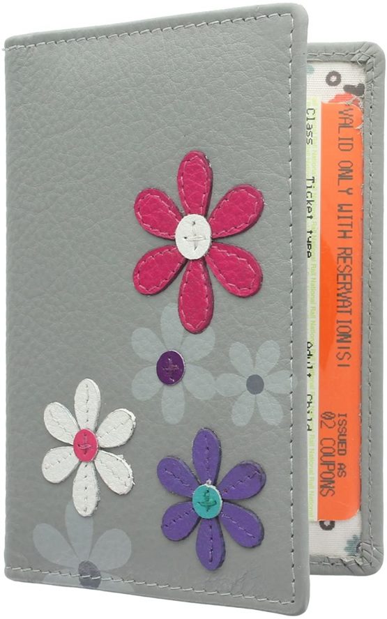 Mala Leather CARA Collection Travel Pass / Oyster Card Holder 620TC_73 Grey