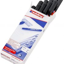 edding 141 F Permanent Pen - Black - 10 Pens - Round Nib 0.6 mm - Pen for Writing on Glass, Plastic, Foils and Smooth Surfaces - Permanent, Quick-Drying, Smudge-Proof and Waterproof
