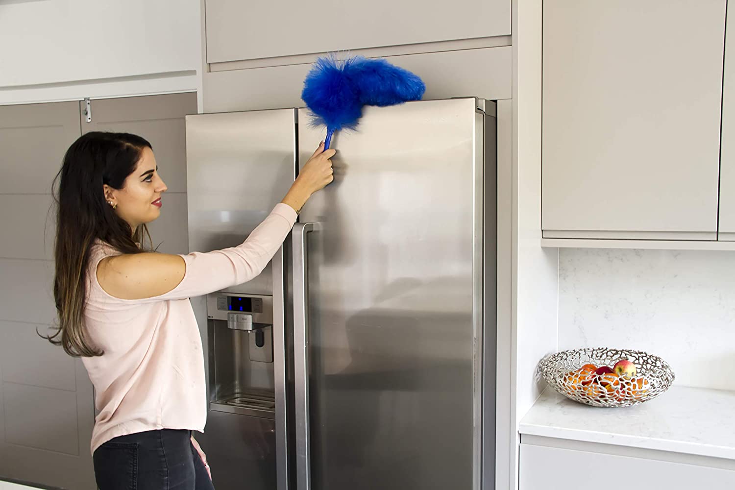 WinHux Extendable Feather Duster, Extra Long Telescopic Dusting Tool with Bendable Washable Head - Image 4