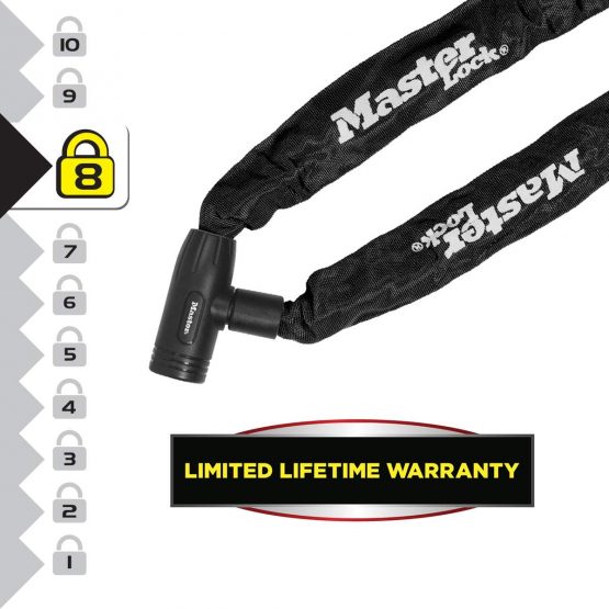 Master Lock Bike Chain Lock [Key] [90 cm Chain] 8391EURDPRO - Ideal for Bike, Electric Bike, Mountain Bike, Road Bike, Folding Bike - Image 3
