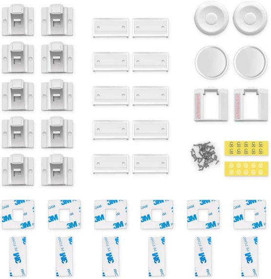 Dokon Child Safety Magnetic Cupboard Locks (10 Locks + 2 Keys), No Tools Or Screws Needed, Baby Safety Locks for Cabinets and Drawers - Image 2