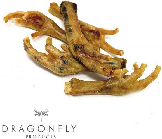 Dragonfly Products Chickens Feet for Dogs – Natural Dried Grain Free Treat EU Produce (20 pieces Approx 350g)