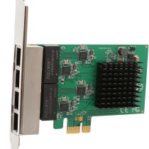 IO Crest Syba 4 Port (Quad) Gigabit Ethernet PCI Express 2.1 PCI-E x1 Network Adapter Card (NIC) 10/100/1000 Mbps Card with Realtek RTL 8111 Chipset