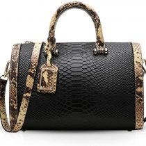 NICOLE&DORIS Vintage Ladies Handbags Genuine Leather Shoulder Bag Crocodile Pattern top Handles